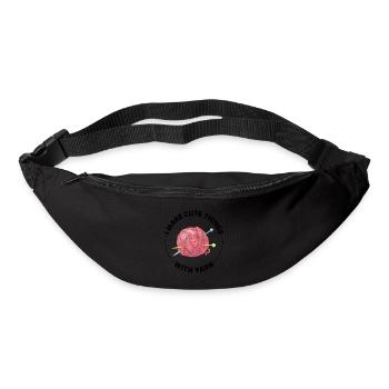 Crocheting Crochet Knitting Crocheter Funny - Bum bag - black - Front
