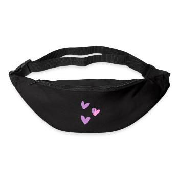 cœurs de cœur - Sac banane - noir - Devant