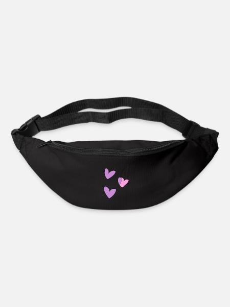 herz herzen - Gürteltasche - Schwarz