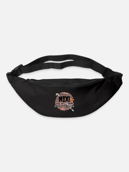 Die Tut Nix Die Will Nur Häkeln Orange lustig - Gürteltasche - Schwarz