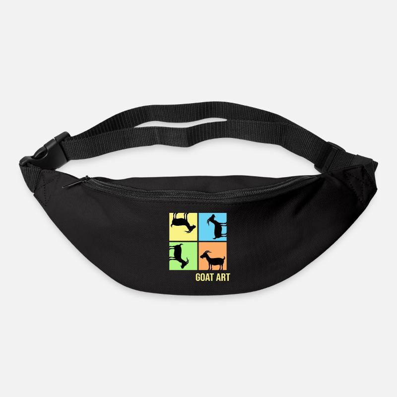 Popart de chèvre Posture de traction de chèvre « goat-art » - Sac banane - noir
