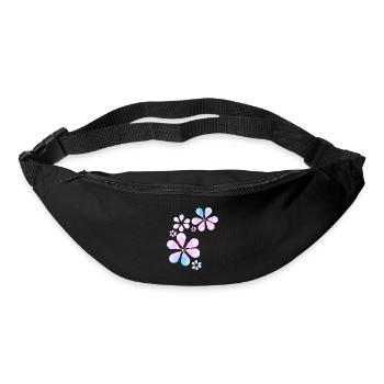 Pink Flowers Pattern Symbol Shape Flowers - Bum bag - black - Front