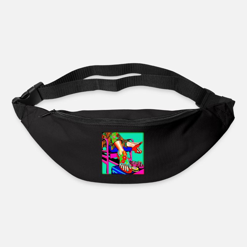 Fusspflege Pop Art bunt - Gürteltasche - Schwarz