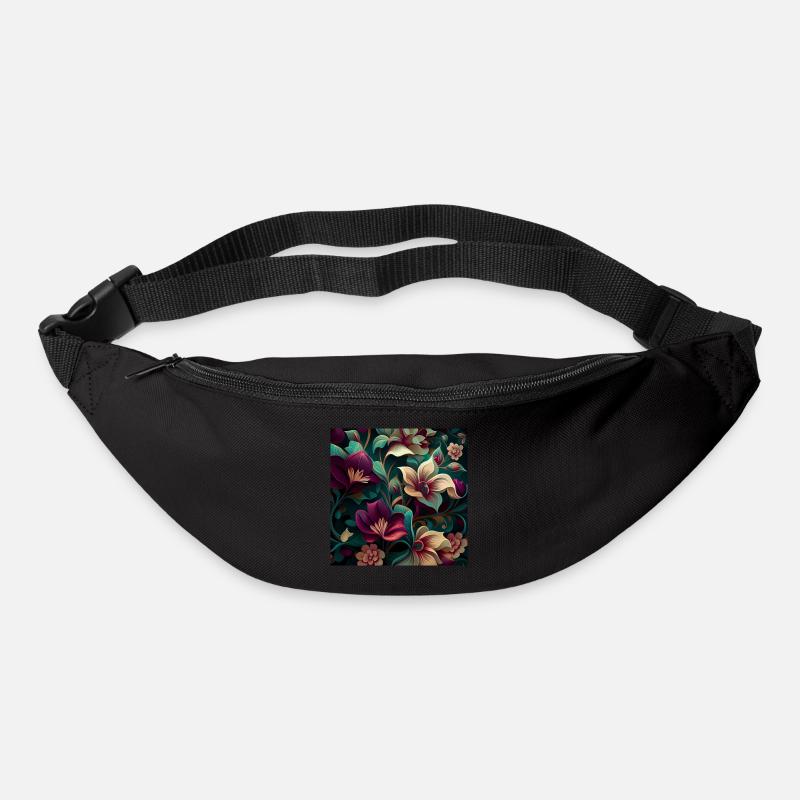 Botanicals Flower Pattern - Bum bag - black