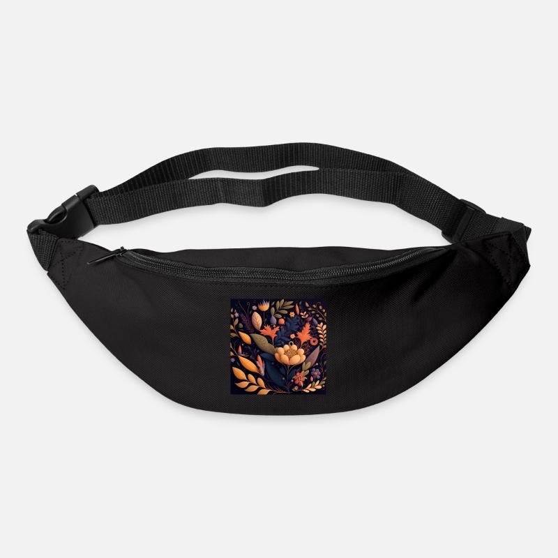Botanicals Flower Pattern - Bum bag - black