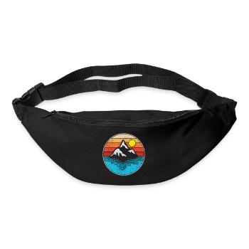 Sea Mountain mountains Retro Graphic - Bum bag - black - Front