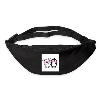 Koala y pingüino pink glasses - Bum bag - black - Front