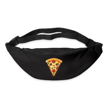 DRÔLE DE VISAGE DE PIZZA AMATEUR DE RESTAURATION RAPIDE - Sac banane - noir - Devant