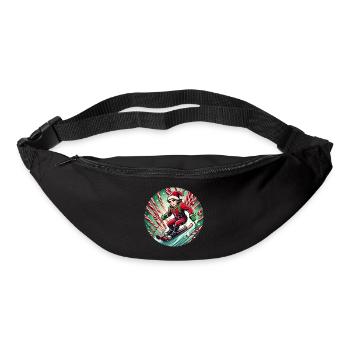 Christmas Elf Skiing - Bum bag - black - Front