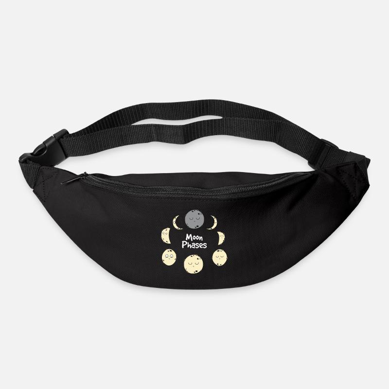 Mondphasen - Gürteltasche - Schwarz