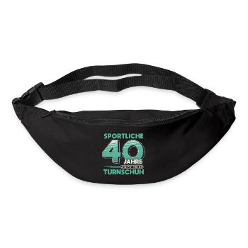 Sportliche 40 Jahre 40 Geburtstag Geschenk - Gürteltasche - Schwarz - Vorne