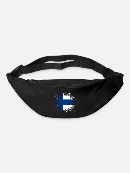 Finnland Flagge Banner Land Suomi EU Land - Gürteltasche - Schwarz