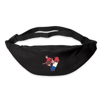 Skateboard skater France flag tricolor - Bum bag - black - Front