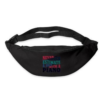 Never underestimate a Guy with a Piano - Bum bag - black - Front