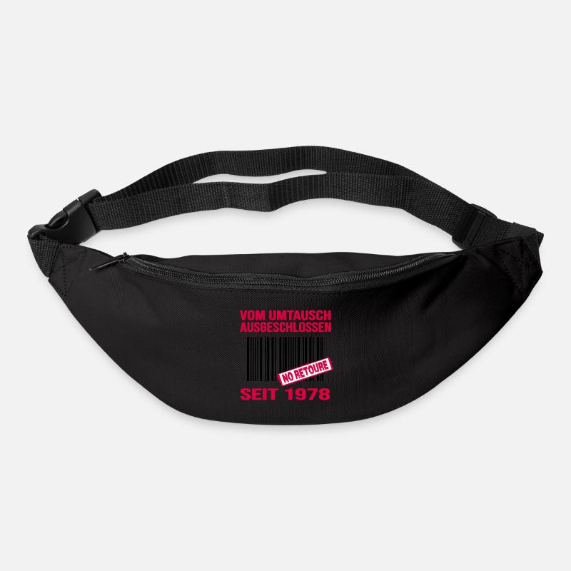 1978 geburtstag 44 jahre jubiläum barcode retoure - Gürteltasche - Schwarz