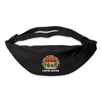 78 Years Old Made In 1946 Vintage March 1946 - Bum bag - black - Front