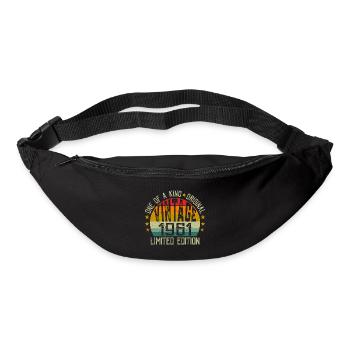 Jahrgang Jahrgang 1961 Retro Geburtstagsgeschenk 1961 - Gürteltasche - Schwarz - Vorne
