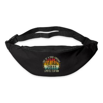 Vintage Born in 2011 Retro Birthday Gift 2011 - Bum bag - black - Front