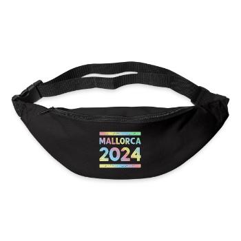 Majorque 2024 Équipe de vacances colorée - Sac banane - noir - Devant