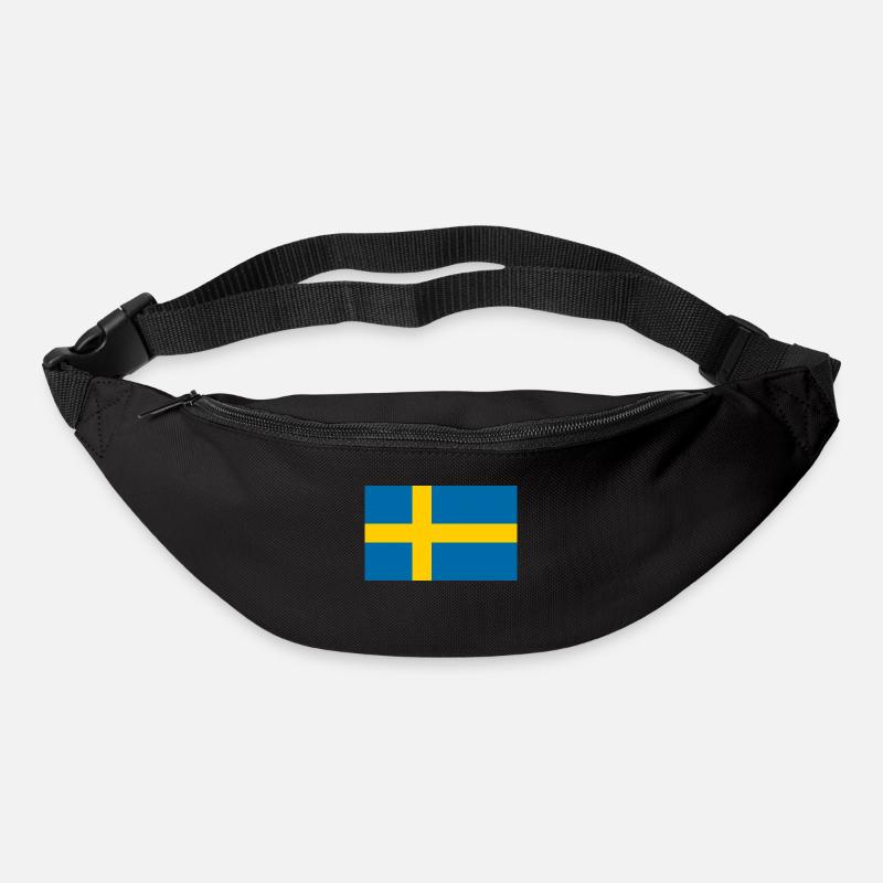 Drapeau de la Suède 🇸🇪 - Sac banane - noir