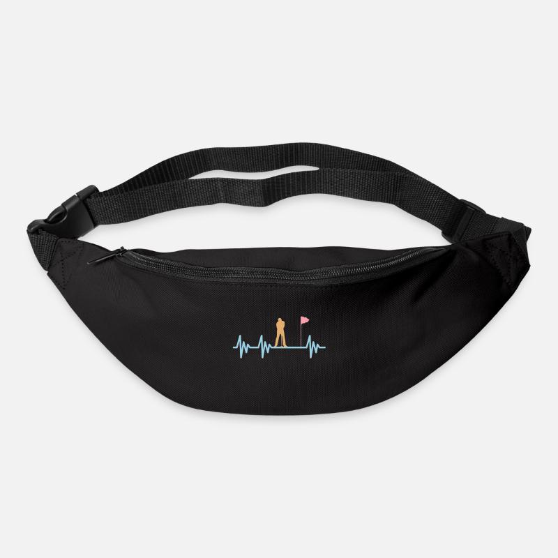Golf Herzschlag Golfen - Gürteltasche - Schwarz
