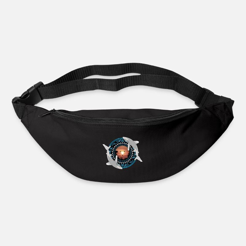 Oceanic whitetip sharks Hawaiian Polynesian - Bum bag - black