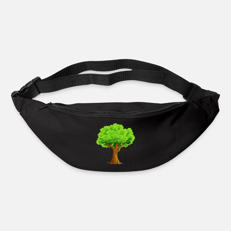 baum tree baumstamm wald forest woods33 - Gürteltasche - Schwarz
