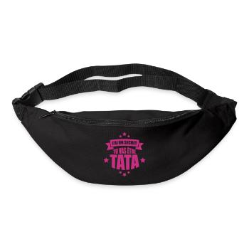 j'ai un secret tu vas être tata - Sac banane - noir - Devant