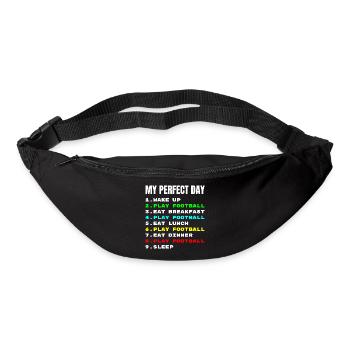Mein perfekter Tag lustiges Spiel Fußball Spieler Geschenk - Gürteltasche - Schwarz - Vorne