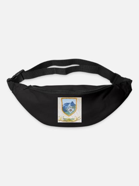 Kleinwalsertaler Bergwelten, das offizielle Logo - Gürteltasche - Schwarz