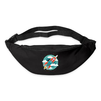 Retro Rocket (circles) - Bum bag - black - Front