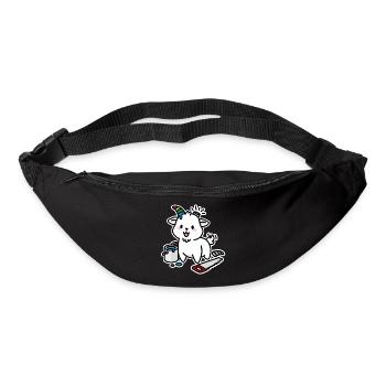 Unicorn DIY Kawaii Niedlich Steinbock Ziege lustig - Gürteltasche - Schwarz - Vorne