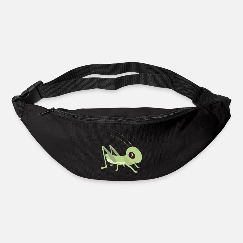 Grashüpfer - Heuschrecke - Gürteltasche - Schwarz