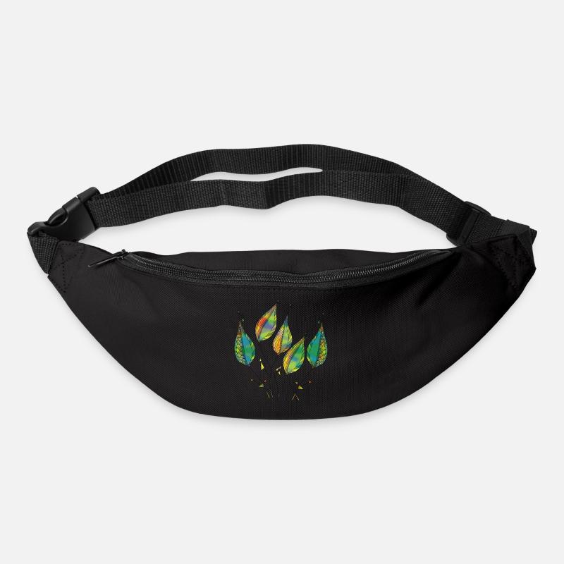 Blätter - Gürteltasche - Schwarz