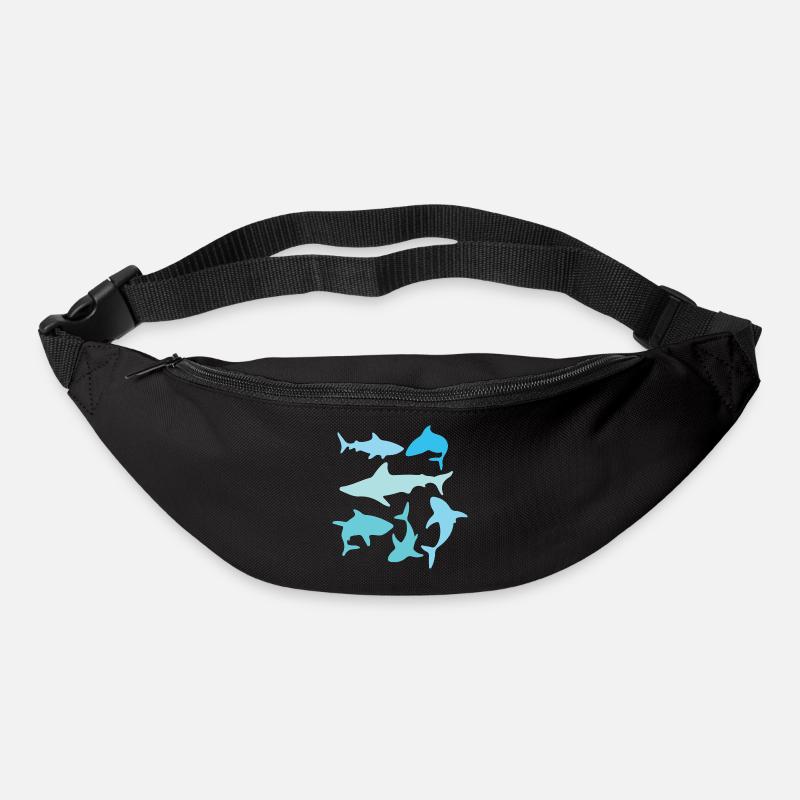 Requins - Sac banane - noir