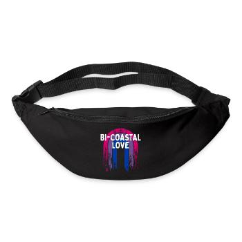 Bi-Coastal Love Bisexual Couples Bi Pride Lovers - Sac banane - noir - Devant