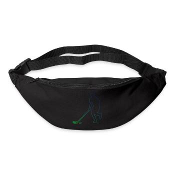 Floorball Playing Hockey Floorball Innebandy - Bum bag - black - Front