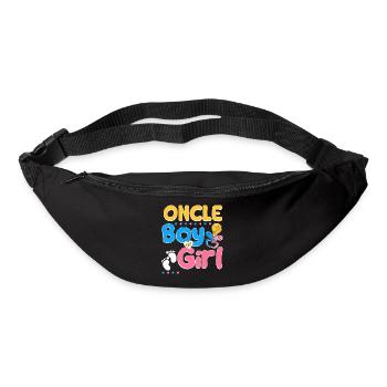 Pink or Blue Oncle Loves You Best Uncle Ever - Gürteltasche - Schwarz - Vorne