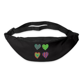 herzen variation - Gürteltasche - Schwarz - Vorne