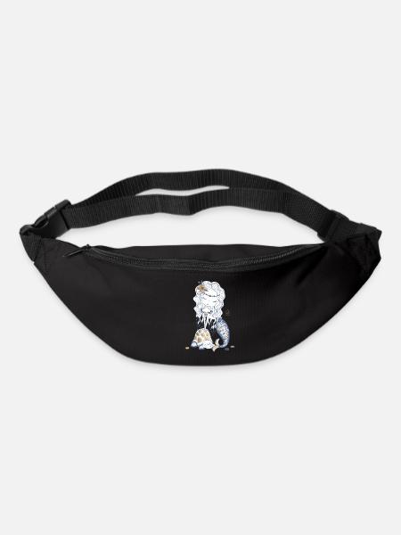 The mermaid of the ocean mythical creature of the abyss - Bum bag - black