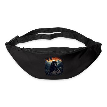 Gorilla Affe Tier Baby Jungtier Äffchen Gorillas - Gürteltasche - Schwarz - Vorne