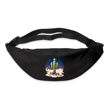 Desert Christmas - cactus, Christmas tree and - Bum bag - black - Front