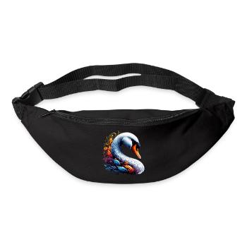 Cygne - Sac banane - noir - Devant