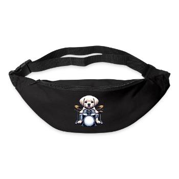 Labrador Drummer Puppy Schlagzeug - Gürteltasche - Schwarz - Vorne