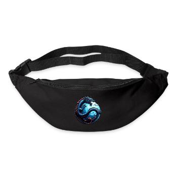 Art mystique du cercle du dragon bleu - Sac banane - noir - Devant