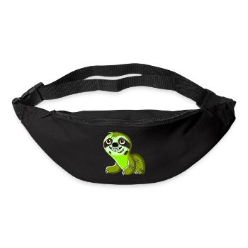 Drôle Halloween paresseux zombie dessin animé - Sac banane - noir - Devant