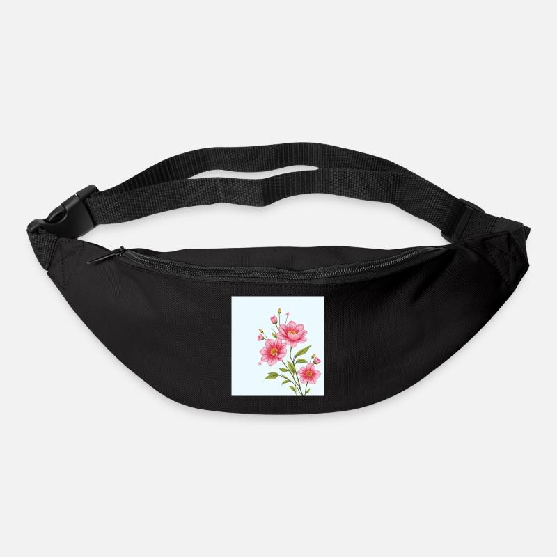 Flower - Gürteltasche - Schwarz