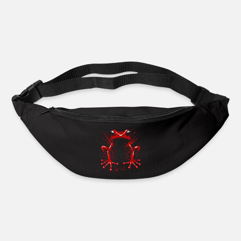 Frosch Erdbeerfrosch Roter Pfeilgiftfrosch - Gürteltasche - Schwarz