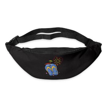 Vacances à la mer - Sac banane - noir - Devant