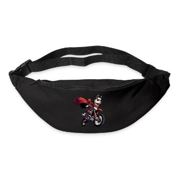 Enduro Llama Superhero On Motorcycle - Bum bag - black - Front